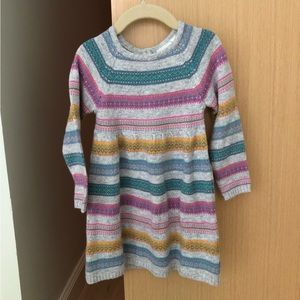 Jojo Maman gray fairisle sweater dress in size 2-3 years